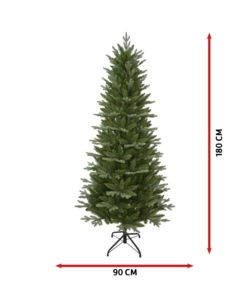 Albero di natale "new regal" alto 180 cm con 1257 rami e apertura ad ombrello